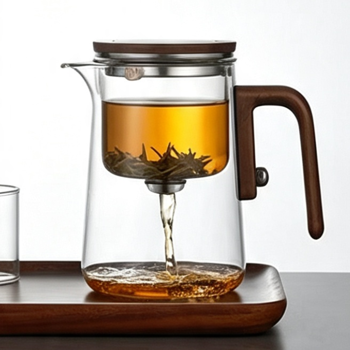 Magnetic‑Release Glass Teapot