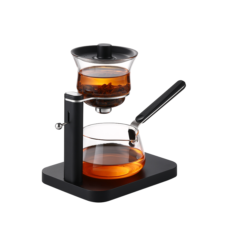 半自动玻璃茶具套装黑色款