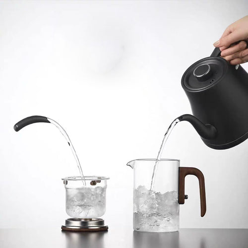 Glass Teapot With Walnut‑Wood Handle